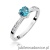 Pierścionek W065 Topaz 0,50ct białe złoto