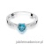 Pierścionek W065 Topaz 0,50ct białe złoto