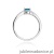 Pierścionek W065 Topaz 0,50ct białe złoto