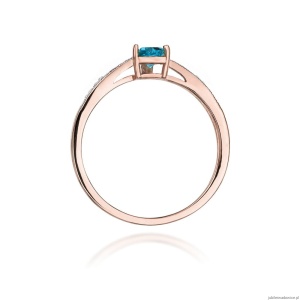 Pierścionek W065 Topaz 0,50ct różowe złoto