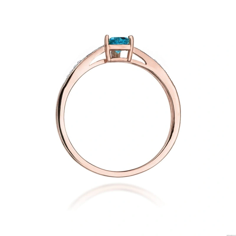 Pierścionek W065 Topaz 0,50ct różowe złoto