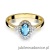 Pierścionek W312 Topaz 0,50ct żółte złoto
