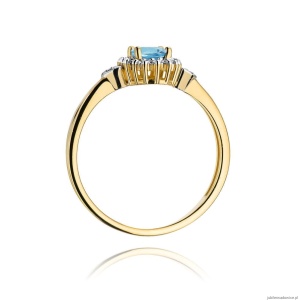 Pierścionek W312 Topaz 0,50ct żółte złoto
