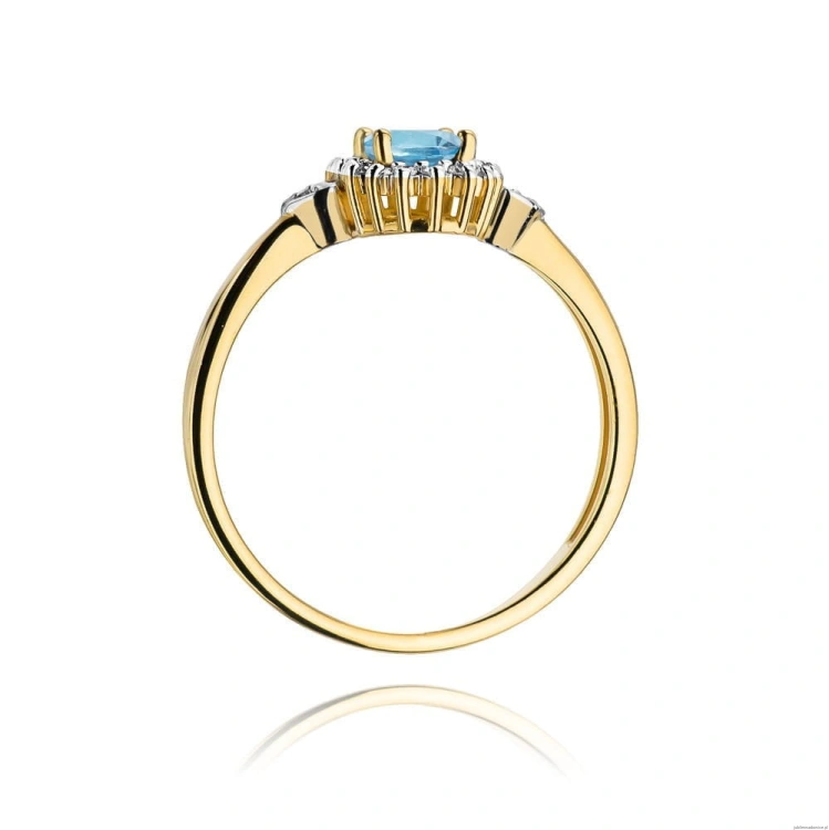 Pierścionek W312 Topaz 0,50ct żółte złoto