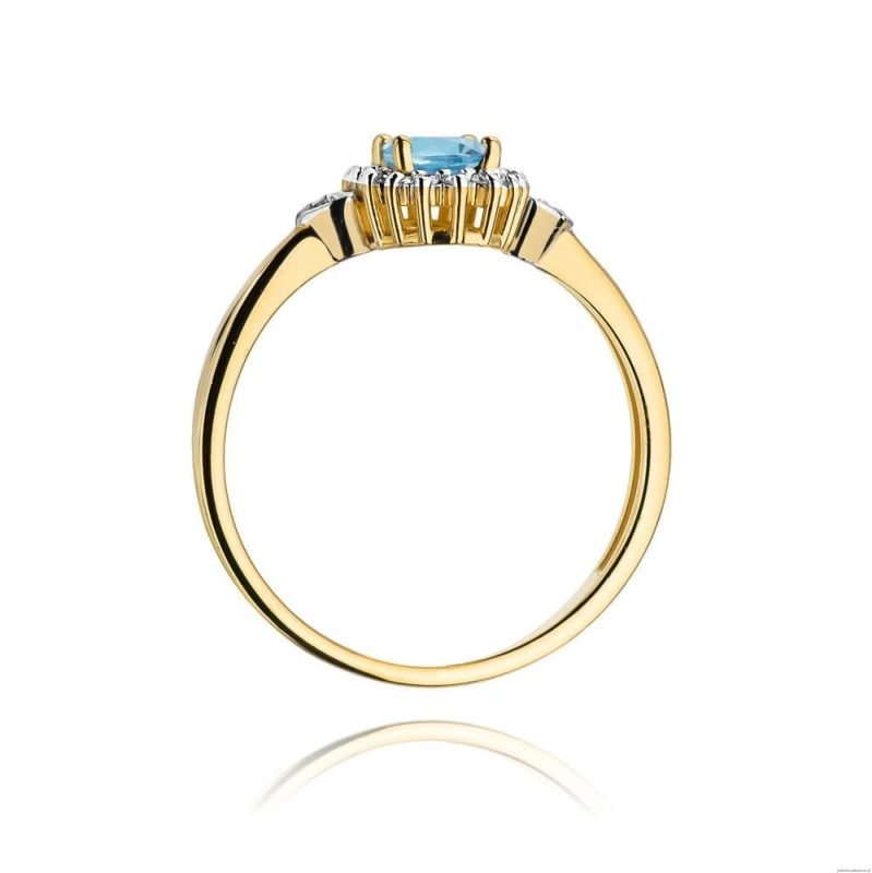 Pierścionek W312 Topaz 0,50ct żółte złoto
