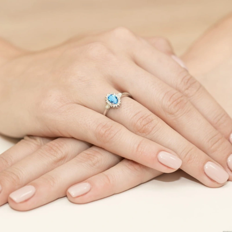 Pierścionek W312 Topaz 0,50ct żółte złoto