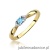 Pierścionek W428 Topaz 0,15ct żółte złoto