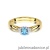 Pierścionek W428 Topaz 0,15ct żółte złoto