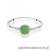 Pierścionek W597 Zielony Turmalin 0,60ct białe złoto