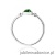 Pierścionek W597 Zielony Turmalin 0,60ct białe złoto