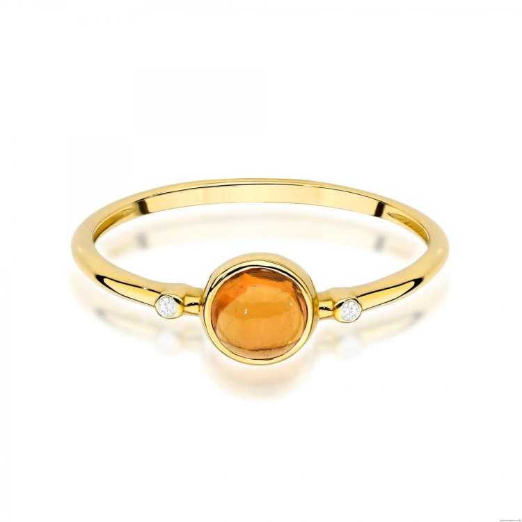Pierścionek W597 Żółty Turmalin 0,60ct żółte złoto