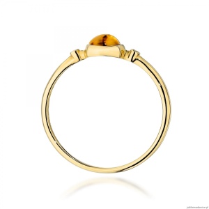 Pierścionek W597 Żółty Turmalin 0,60ct żółte złoto