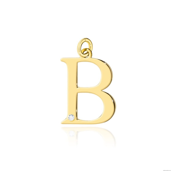 Zawieszka Z0069 Diament 0,005ct - litera B - żółte złoto