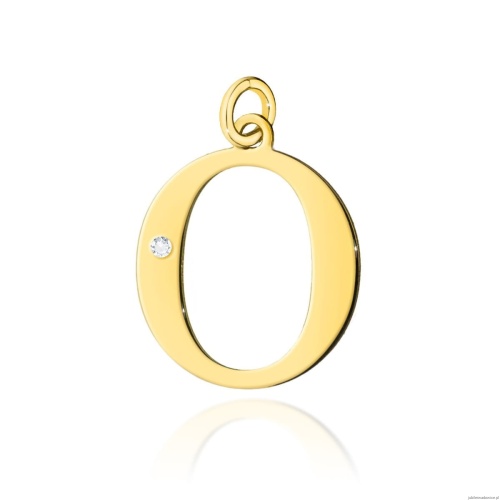 Zawieszka Z0069 Diament 0,005ct - litera O - żółte złoto