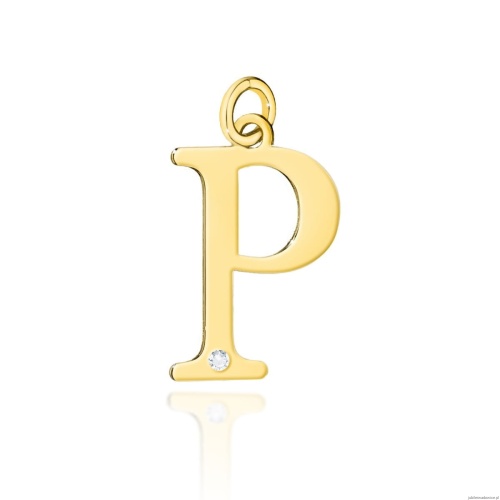 Zawieszka Z0069 Diament 0,005ct - litera P - żółte złoto