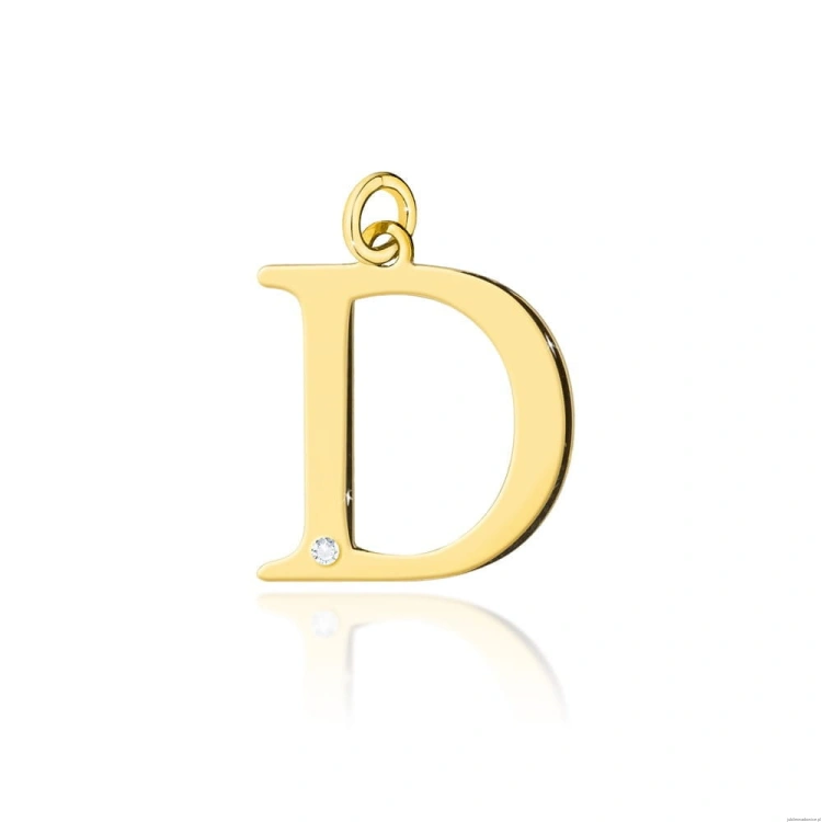 Zawieszka Z0070 Diament 0,005ct - litera D - żółte złoto