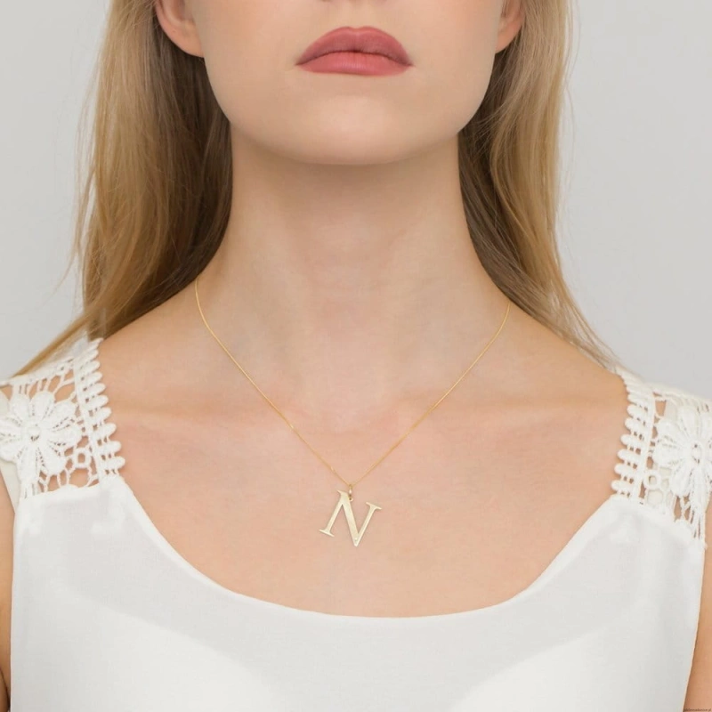 Zawieszka Z0070 Diament 0,005ct - litera N - żółte złoto