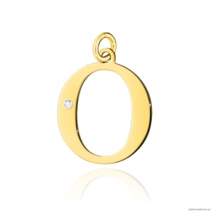 Zawieszka Z0070 Diament 0,005ct - litera O - żółte złoto