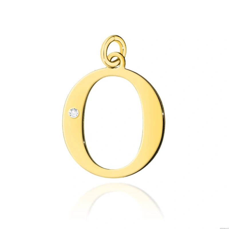Zawieszka Z0070 Diament 0,005ct - litera O - żółte złoto