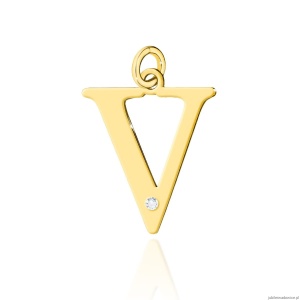 Zawieszka Z0070 Diament 0,005ct - litera V - żółte złoto