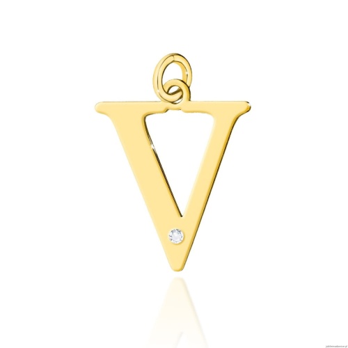 Zawieszka Z0070 Diament 0,005ct - litera V - żółte złoto