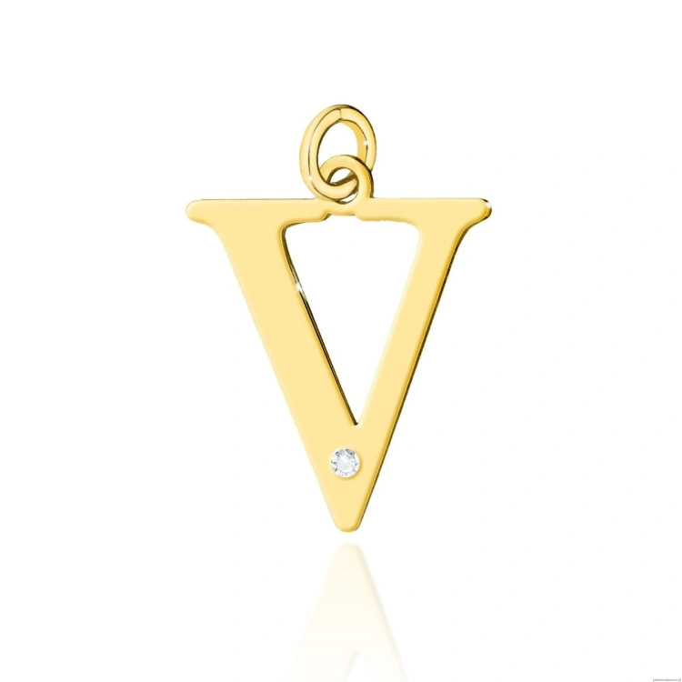 Zawieszka Z0070 Diament 0,005ct - litera V - żółte złoto