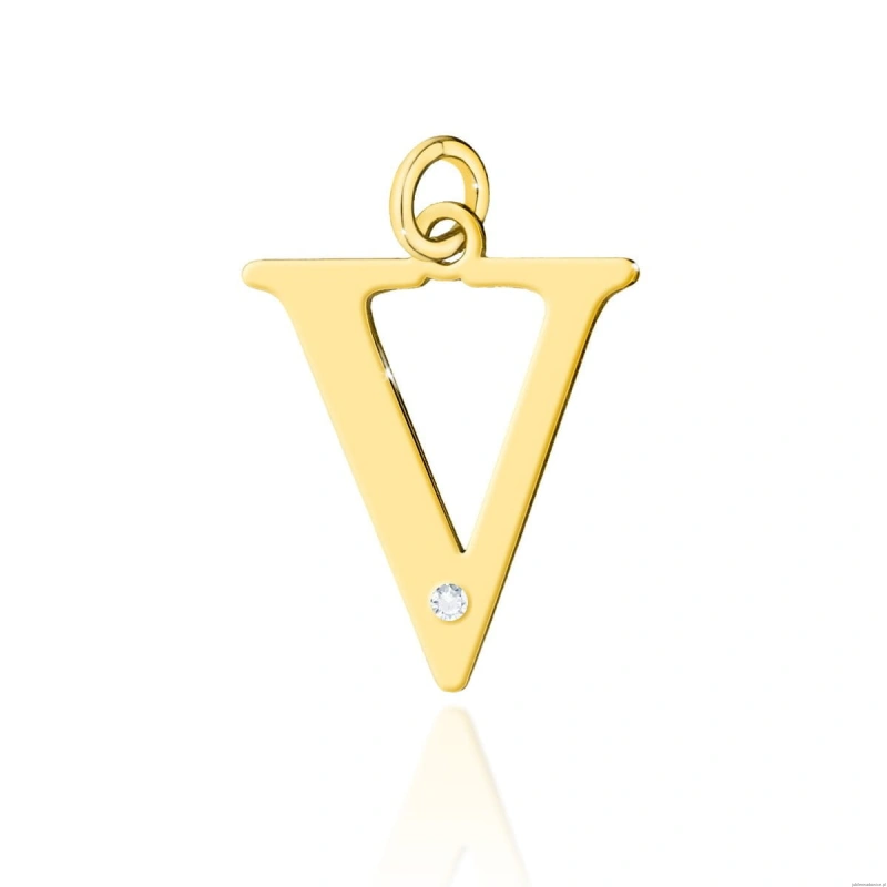 Zawieszka Z0070 Diament 0,005ct - litera V - żółte złoto