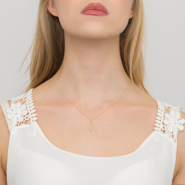Zawieszka Z0070 Diament 0,005ct - litera Z - żółte złoto