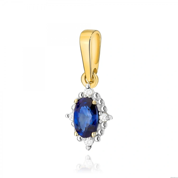 Zawieszka Z0512 Szafir 0,30ct żółte złoto