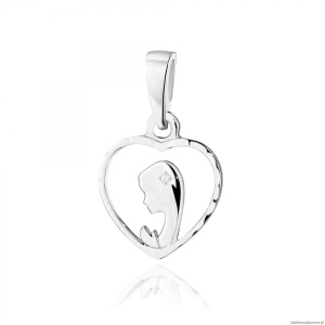 Zawieszka D252 z diamentami białe złoto