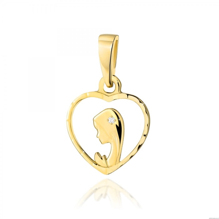 Zawieszka D252 z diamentami żółte złoto