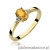 Pierścionek W301 Cytryn 0,60ct żółte złoto