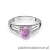 Pierścionek W005 Ametyst 0,40ct białe złoto