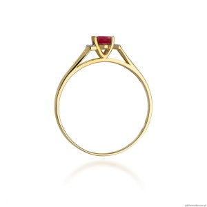 Pierścionek W005 Granat 0,50ct żółte złoto