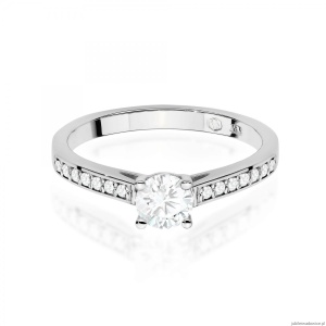 Pierścionek W0052 Diament Laboratoryjny 0,50ct białe złoto