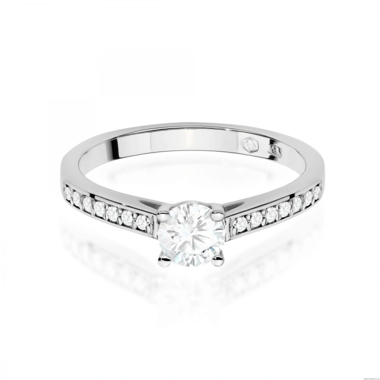Pierścionek W0052 Diament Laboratoryjny 0,50ct białe złoto
