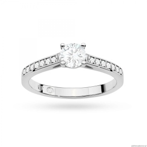 Pierścionek W0052 Diament Laboratoryjny 0,50ct białe złoto