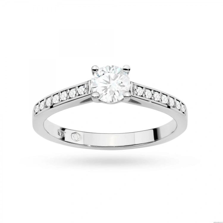 Pierścionek W0052 Diament Laboratoryjny 0,50ct białe złoto