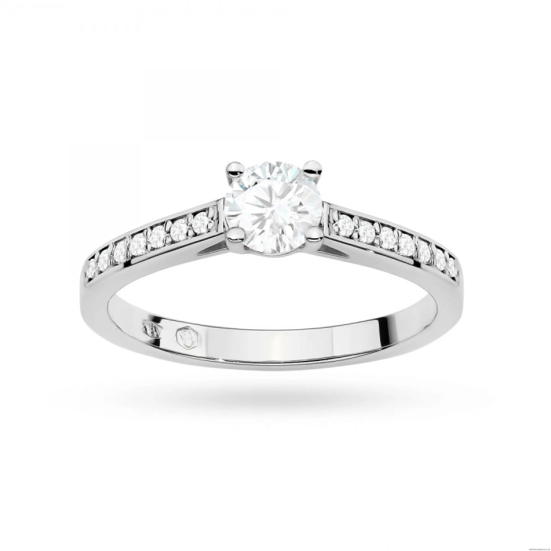 Pierścionek W0052 Diament Laboratoryjny 0,50ct białe złoto