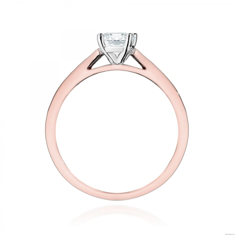 Pierścionek W0052 Diament Laboratoryjny 0,50ct różowe złoto