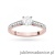 Pierścionek W0052 Diament Laboratoryjny 0,50ct różowe złoto