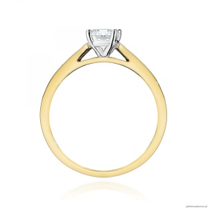 Pierścionek W0052 Diament Laboratoryjny 0,50ct żółte złoto