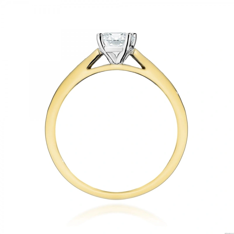 Pierścionek W0052 Diament Laboratoryjny 0,50ct żółte złoto