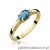 Pierścionek W006 Topaz London Blue 0,50ct żółte złoto