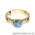 Pierścionek W006 Topaz London Blue 0,50ct żółte złoto