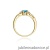 Pierścionek W006 Topaz London Blue 0,50ct żółte złoto