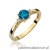 Pierścionek W010 Topaz London Blue 0,50ct żółte złoto