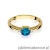 Pierścionek W010 Topaz London Blue 0,50ct żółte złoto