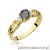Pierścionek W014 Czarny Diament 0,50ct żółte złoto