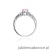 Pierścionek W014 Różowy Topaz 0,50ct białe złoto